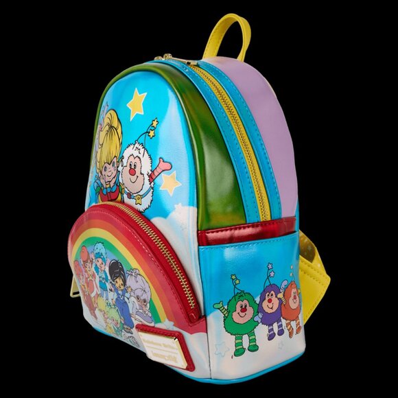 Loungefly Rainbow Brite Mini Backpack Characters Rainbow Metallic Bag - Picture 2 of 5